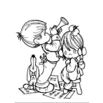 Dibujo para colorear Pintar muchacho Tocando trompeta de Precios moments