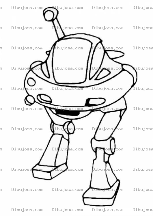 Dibujo para colorear Colorear Robot Espacial