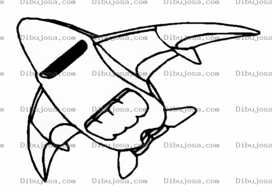 Dibujo para colorear Nave Epacial Con Dientes Para Colorear