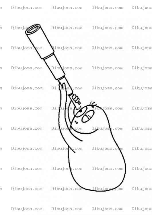 Dibujo para colorear Colorear Barbapapa Con Telescopio
