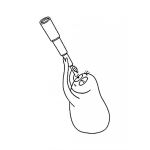 Dibujo para colorear Colorear Barbapapa Con Telescopio