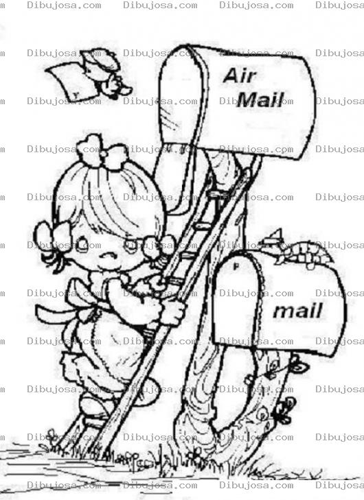 Dibujo para colorear Revisar correo de Precios moments