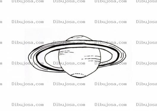 Dibujo para colorear Colorear Planeta con anillos Saturno