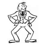 Dibujo para colorear Colorear Viejo Bailando
