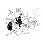 Dibujo para colorear Dibujo De Toda La Familia De Barbapapa