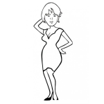 Dibujo para colorear Mujer Bonita Para Colorear