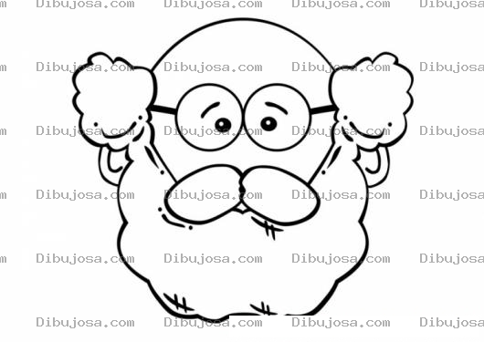 Dibujo para colorear Colorear Abuelito Con Anteojos