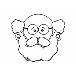 Dibujo para colorear Colorear Abuelito Con Anteojos