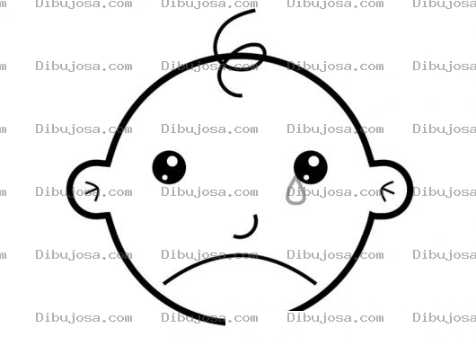 Dibujo para colorear Colorear Bebe Llorando