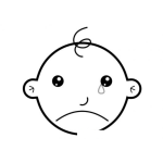 Dibujo para colorear Colorear Bebe Llorando