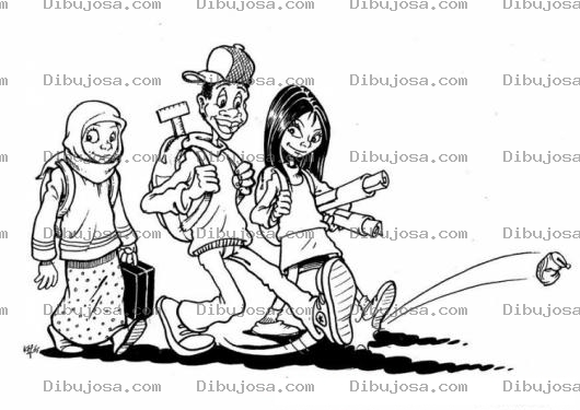 Dibujo para colorear Colorear Estudiantes Universitarios En Estados Unidos