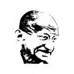 Dibujo para colorear Colorear A Mahatma Ghandi