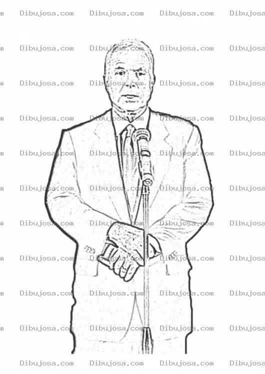 Dibujo para colorear Colorear A John Maccain
