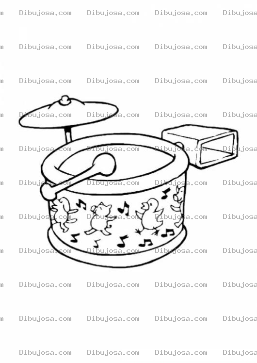 Dibujo para colorear Colorear Tambor De Juguete