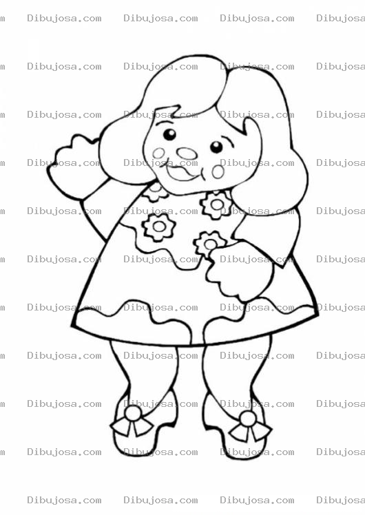 Dibujo para colorear Colorear Muneca De Telca