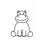 Dibujo para colorear Dibujo De Hipopotamo