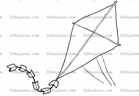 Dibujo para colorear Colorear Cometa Barrilete