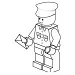 Dibujo para colorear Colorear Cartero De Lego