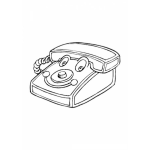 Dibujo para colorear Colorear Telefono De Juguete