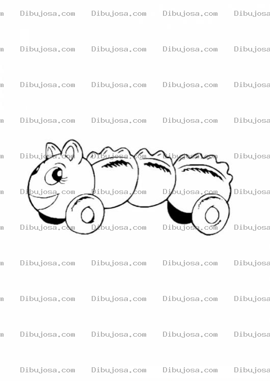 Dibujo para colorear Colorear Oruga De Jugete
