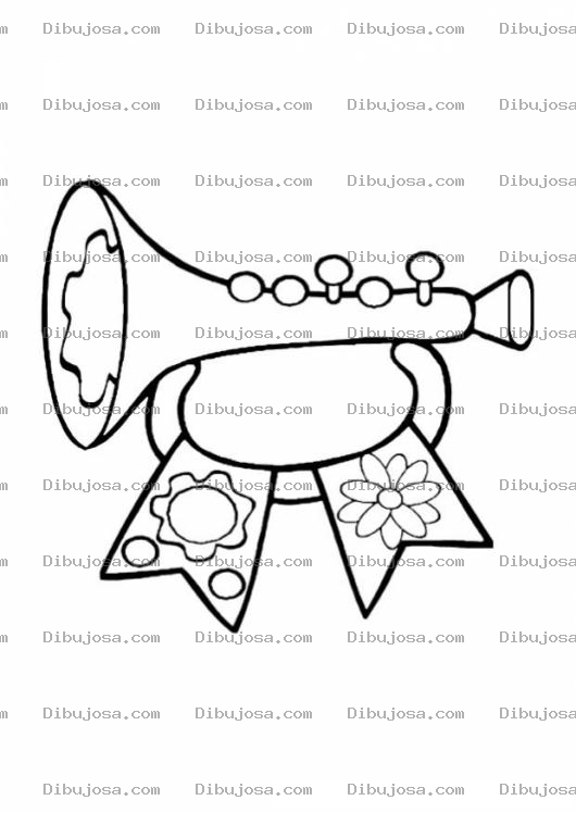 Dibujo para colorear Colorear Trompeta De Juguete