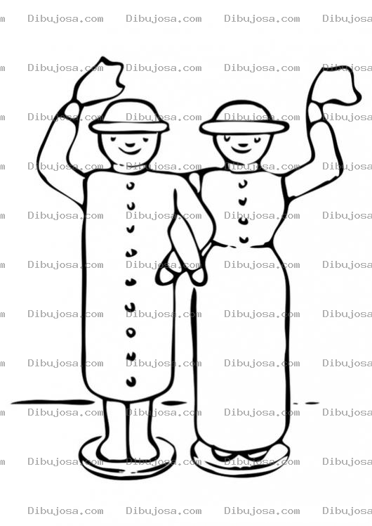Dibujo para colorear Colorear Pareja De Madera