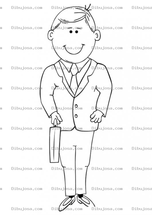 Dibujo para colorear Clorear Ejecutivo De Negocios