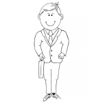 Dibujo para colorear Clorear Ejecutivo De Negocios