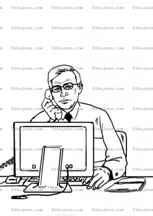 Dibujo para colorear Colorear Vendedor De Telemarketing