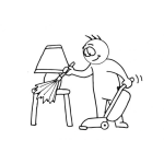 Dibujo para colorear Clorear Hombre De Limpieza