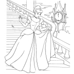 Dibujo para colorear Pintar Princesa Cenicienta