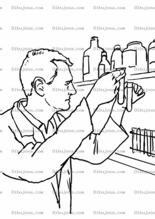 Dibujo para colorear Colorear Quimico Biologo