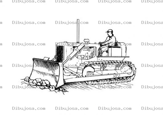 Dibujo para colorear Colorear Tractor Caterpillar