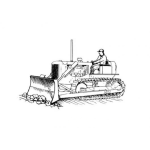 Dibujo para colorear Colorear Tractor Caterpillar