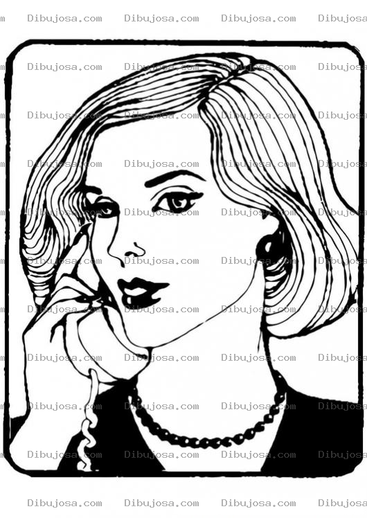 Dibujo para colorear Colorear Asistente De Gerencia Constestando El Telefono