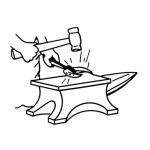 Dibujo para colorear Colorear Herrero En Su Herreria