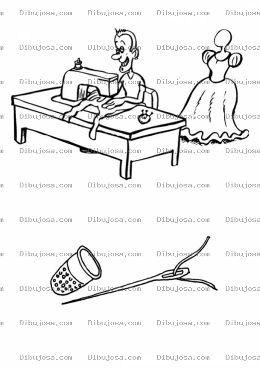 Dibujo para colorear Colorear Sastre Costurero
