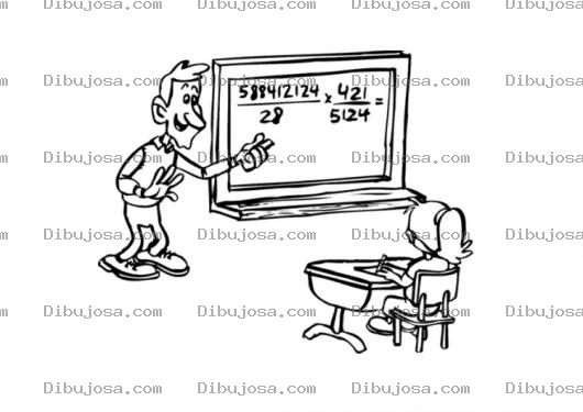 Dibujo para colorear Colorear Maestro Docente Profesor De Matematicas