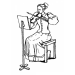 Dibujo para colorear Colorear Mujer Violinista