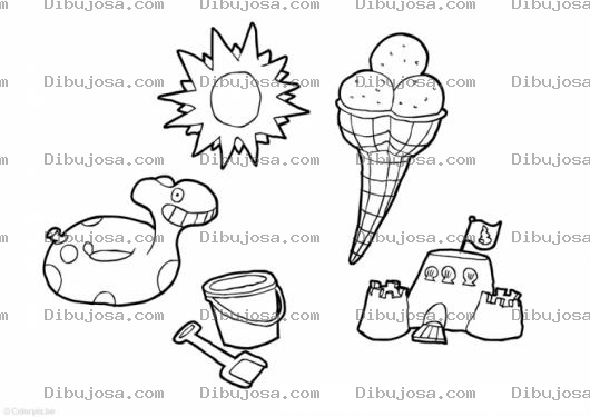 Dibujo para colorear Colorear Verano