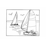 Dibujo para colorear Colorear Veleros En El Mar