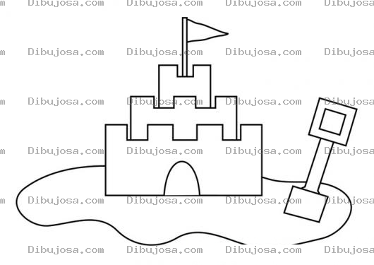 Dibujo para colorear Castillito De Arena Para Colorear
