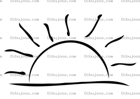 Dibujo para colorear Puesta Del Sol Para Colorear