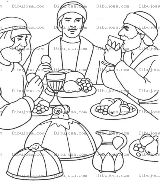 Dibujo para colorear Dibujo De Jose Comiendo