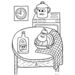 Dibujo para colorear Mesa Del Desayuno Para Colorear