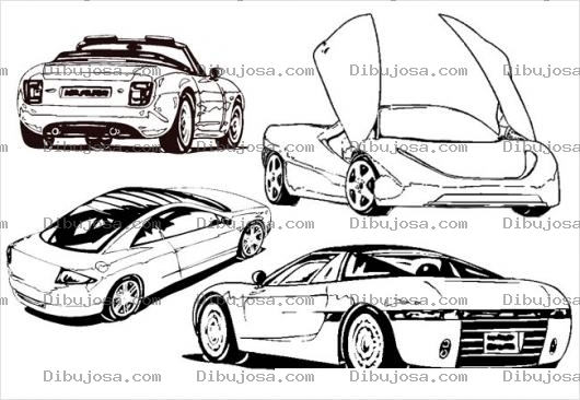 Dibujo para colorear Carros Deportivos Para Colorear