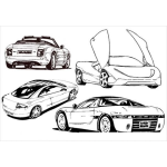 Dibujo para colorear Carros Deportivos Para Colorear