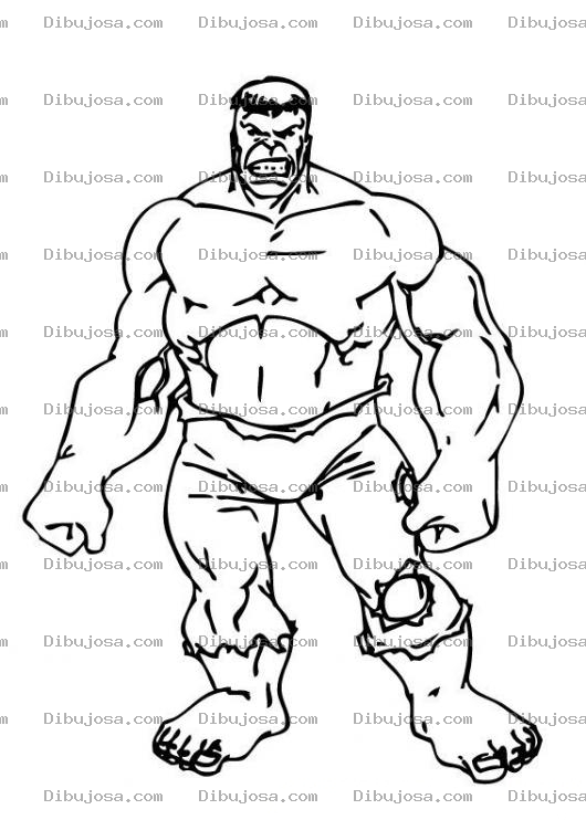 Dibujo para colorear Colorear Dibujo De Hulk