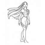 Dibujo para colorear Pocahontas Para Colorear