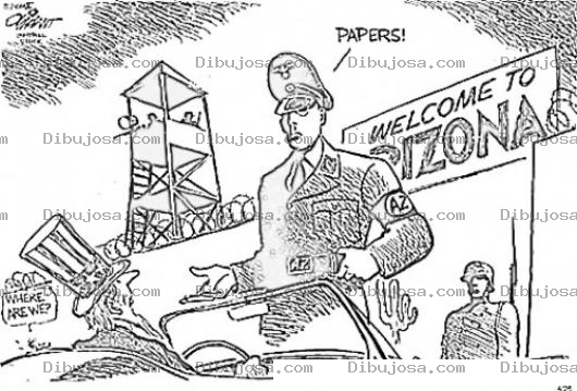 Dibujo para colorear Immigration News Coloring Page